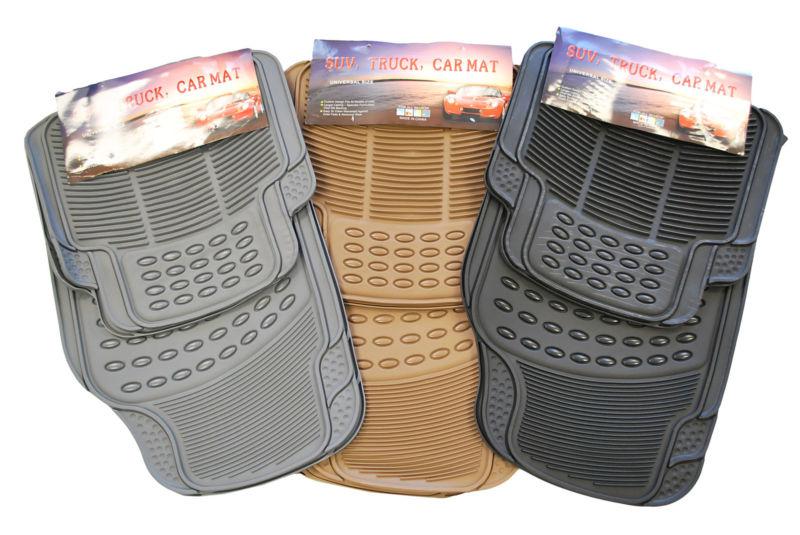 Rubber floor mats for ford a set of 4 pieces universal fit