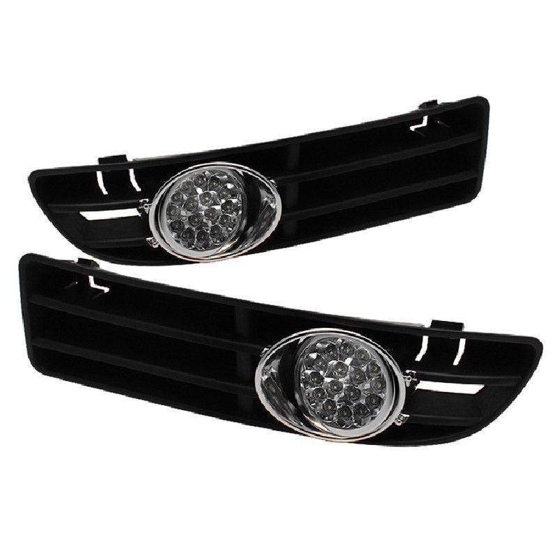 Tln autoparts volkswagen jetta 1999 2000 01 02 03 04 led fog lights - clear