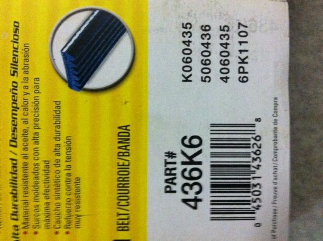 Prestone 436k6 serpentine belt - brand new