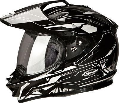Gmax gm11d dual sport helmet black/silver xs g5111023 tc-5
