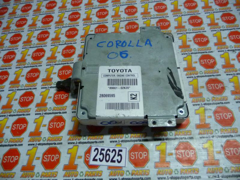 06 07 toyota corolla engine computer ecu ecm 89661-02k20 oem