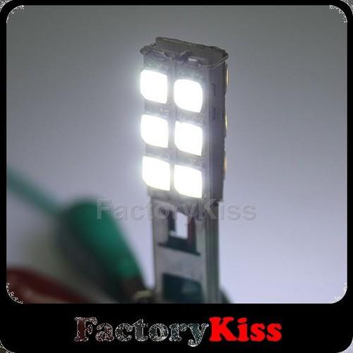 Fk auto 2x 12 led smd h1 car bulbs white day driving fog light #451