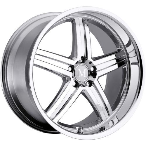 18x9.5 chrome mandrus mannheim wheels 5x112 +53