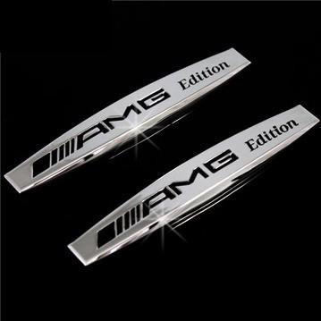 2× for amg edition benz wing metal sticker metal emblem badge sl55 cl55 sl cl 08