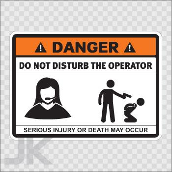 Decals sticker sign signs warning danger caution stay away operator 0500 z3627