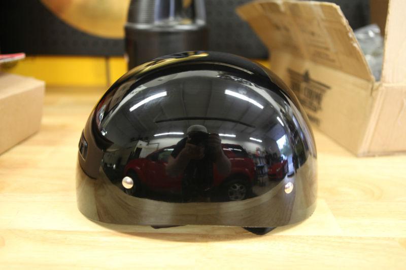 Half shell motorcycle helmet (black)
