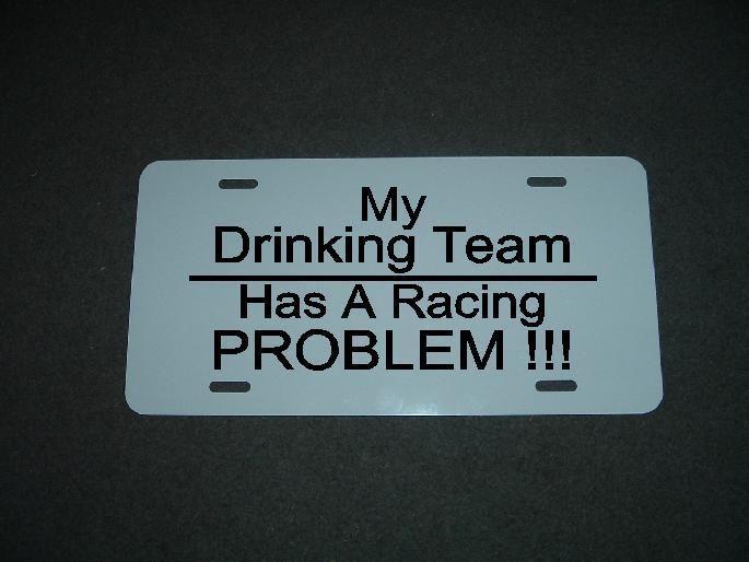 Drinking team  license plate