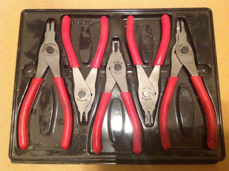 Snap-on tools retaining ring pliers set 5pcs in tray