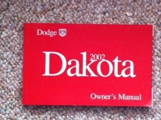 2002 dodge dakota owners manual