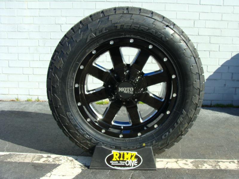 18" moto metal 962 black 275/70r18 nitto terra grappler tires 33.2" 18x9 