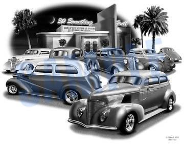 Chevy sedan  35, 36,37,38,39 car art print   ** free usa shipping **