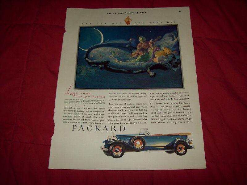 1931 packard car ad- ask the man who owns one- four door convertible