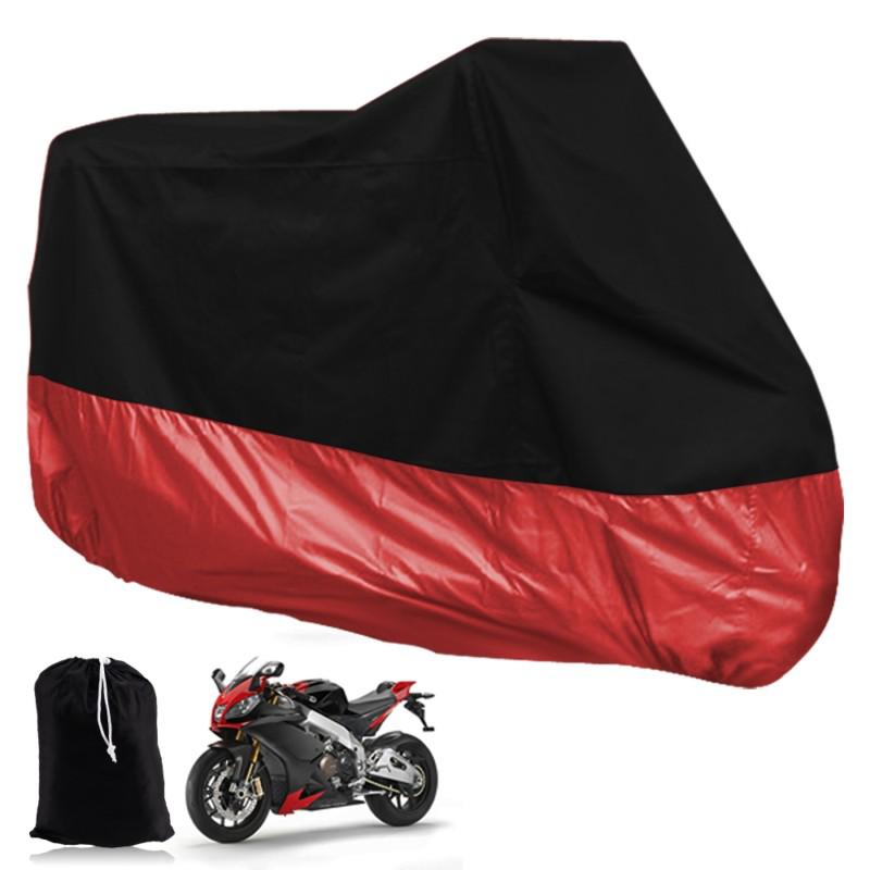 Motorcycle scooter bike cover waterproof uv protective breathable red & black xl