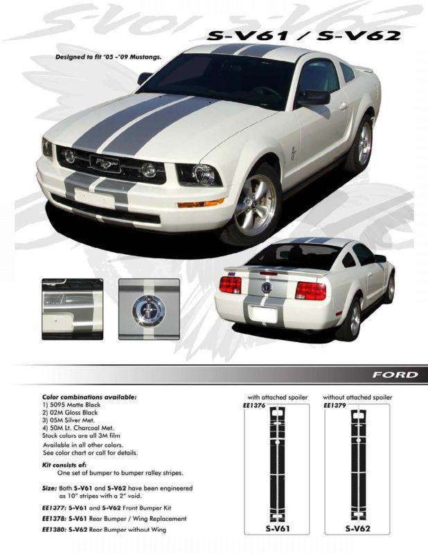 Ford mustang sv61 sv62 stripe 3m vinyl graphics decals stripes emblems trim 