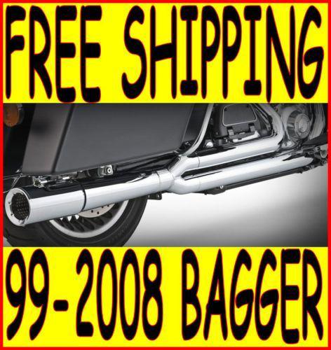 Vance & hines 2 into 1 pro pipe exhaust 1999-2008 harley touring flht flhr flhx