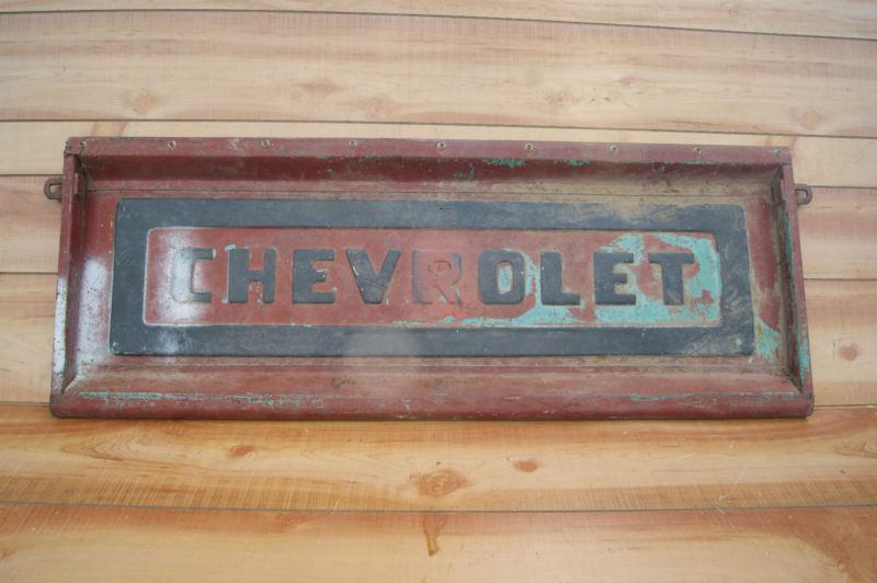 1955-1959 chevy pickup tailgate (original)