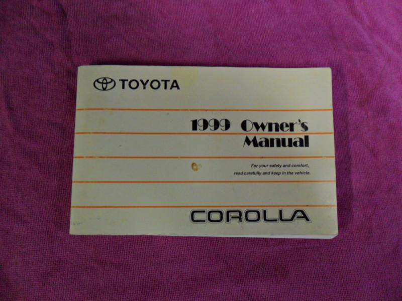 1999 toyota corolla owners manual