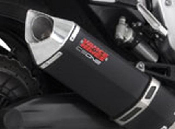 Vance & hines cs one slip on exhaust stainless/black/aluminum for yamaha fjr1300