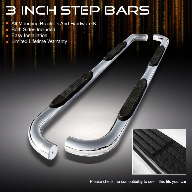 07-11 explorer sport trac 3" polished stainless steel side step nerf bars boards