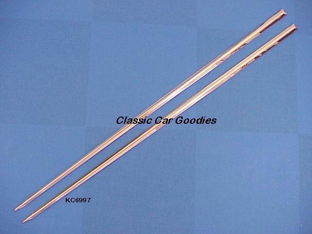 1949-1950 chevy door trim (2) polished stainless new!