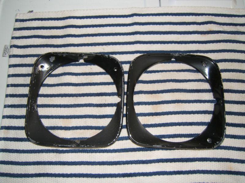 1971 chevy chevelle original headlight bezels, set, part# 3982451 & 3982452