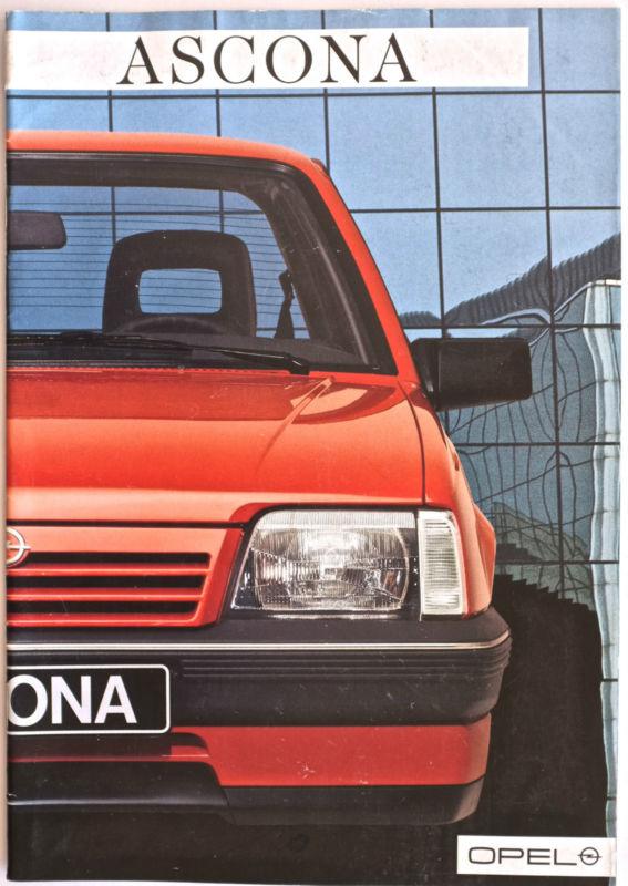 Opel ascona sales catalog in dutch 1987