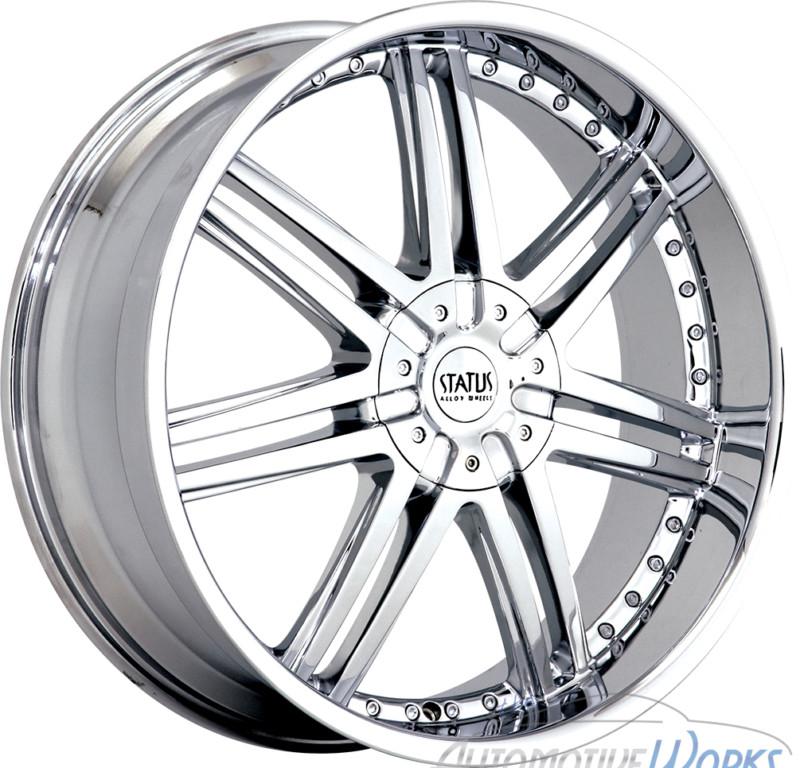 20x7.5 status game 4x100 4x114.3 4x4.5 +35mm chrome rims wheels inch 20"