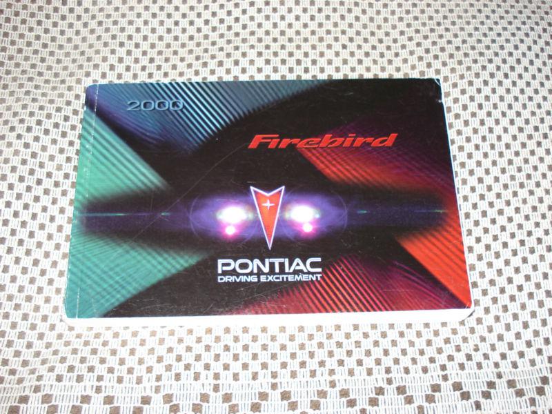 2000 pontiac firebird owners manual glove box book original