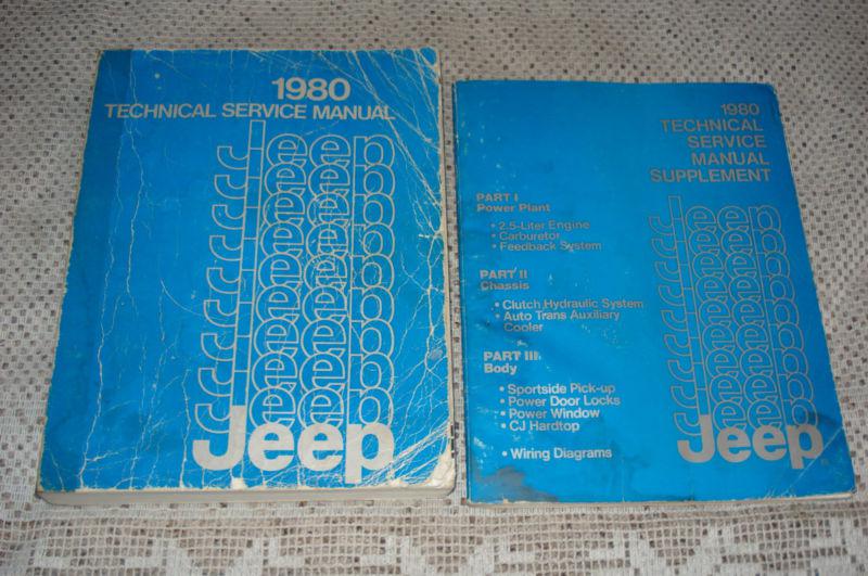 1980 jeep cherokee cj and more service manual original technical shop book rare