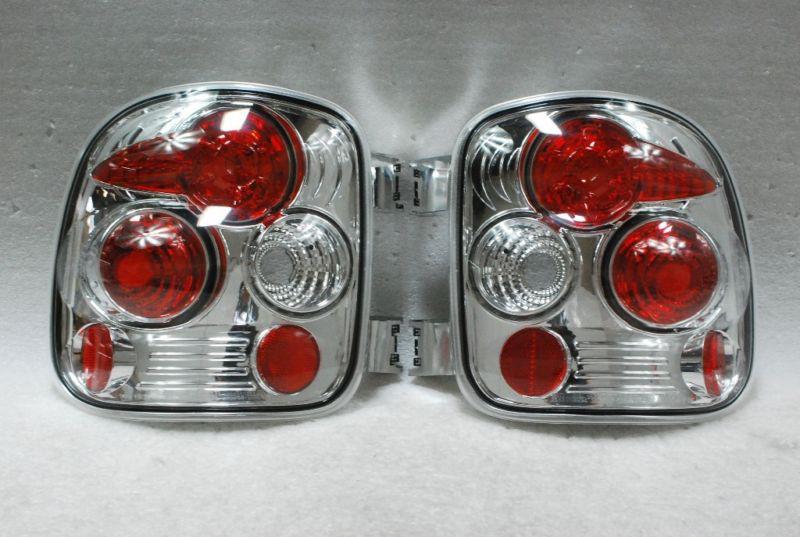 99-04 chevy silverado gmc sierra stepside pickup truck chrome tail lights lamps