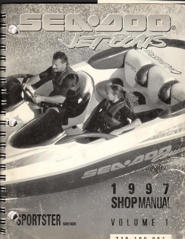 1997 sea doo jet boats sportster shop manual volume 1  p/n 219 100 051