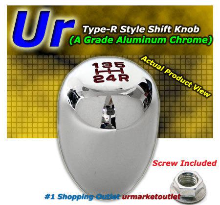 5-spds type-r aluminum chrome shift knob for honda prelude accord fit element mt
