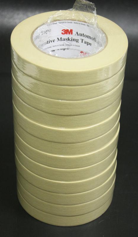 3m masking tape-3/4'' #06545 12 rolls automotive grade auto paint auto body new