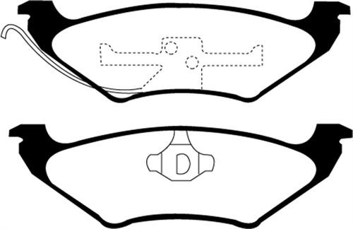 Ebc brakes dp61625 ebc 6000 series greenstuff truck/suv brakes; disc pads