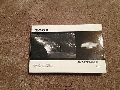 2009 09 chevrolet chevy express van owners manual  free shipping!!!