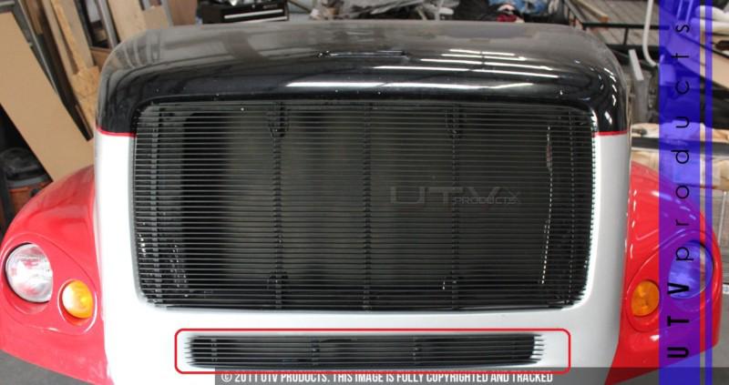 Freightliner fl 112 1pc custom bumper black billet grille kit fl112