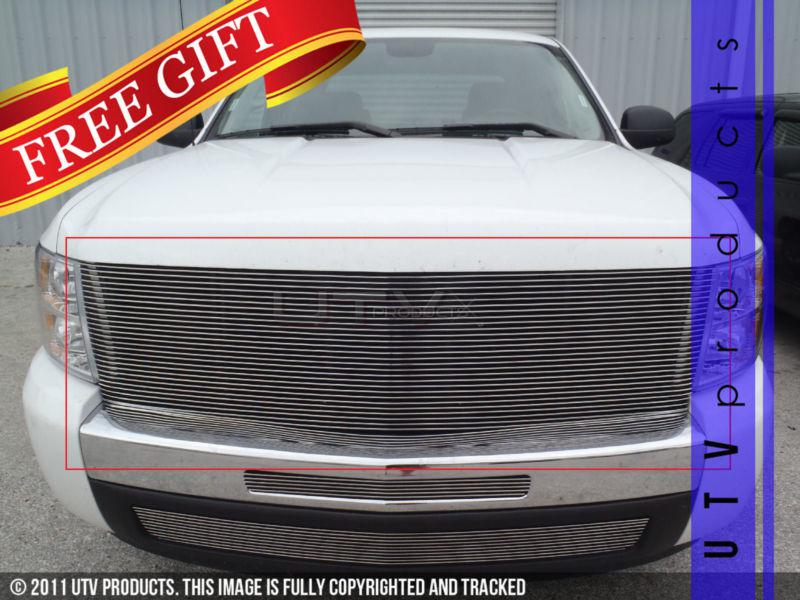 2007 - 2013 chevy silverado 1pc upper replacement chrome billet grille kit 07 08