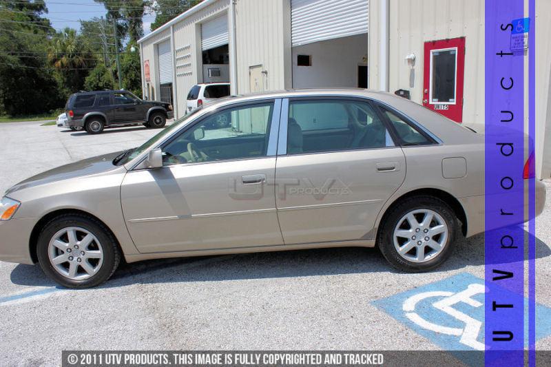 2000 - 2004 toyota avalon 6pc stainless steel beveled chrome pillars posts 