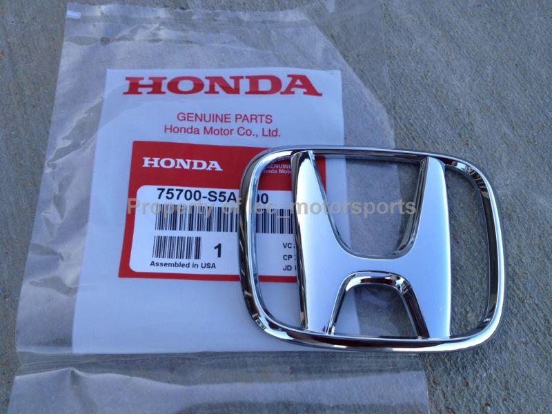 New oem genuine honda 01-03 civic 4dr sedan front "h" emblem badge 75700-s5a-000