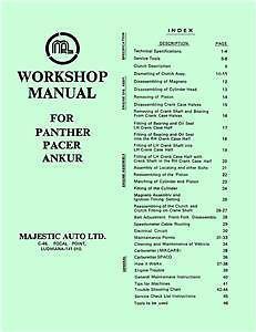 Majestic panther pacer & ankur moped workshop manual