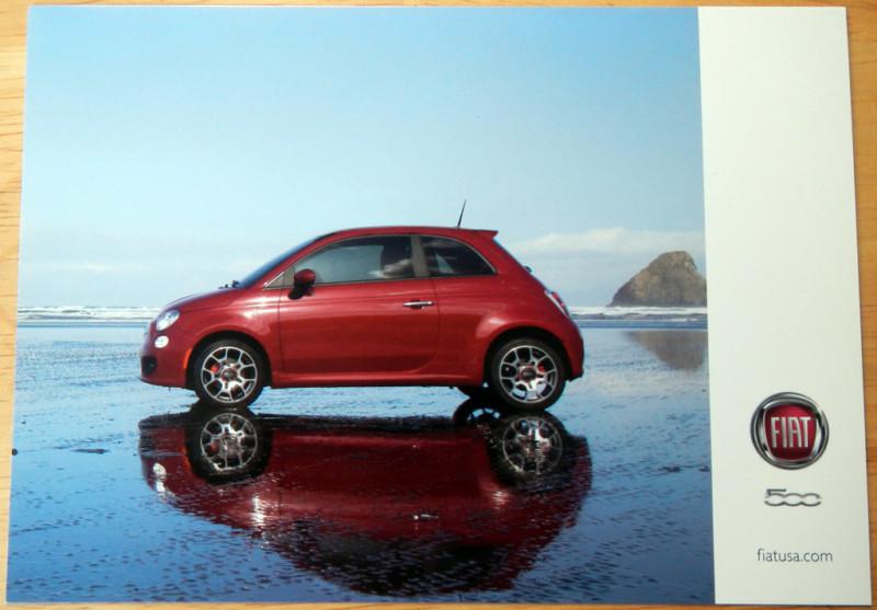 2013 fiat 500 postcard brochure