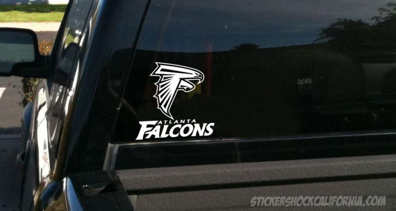 Atlanta falcons white vinyl decal sticker