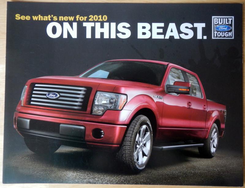 New 2010 ford f-150 brochure featuring svt raptor and ford harley-davidson f-150