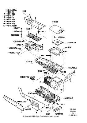 Ae9z74045a90a ford panel - console