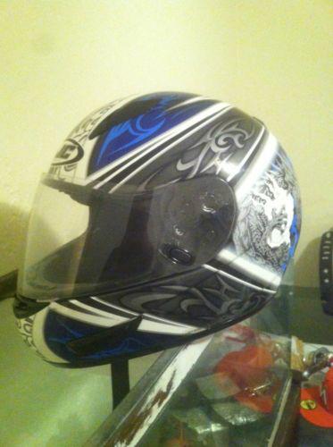 Hjc cs-r2 xl skarr mc-2 blue full face dot motorcycle csr2 helmet extra-large xl