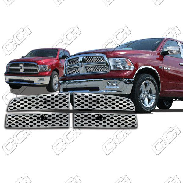 2012  dodge ram 1500  chrome grille insert overlay