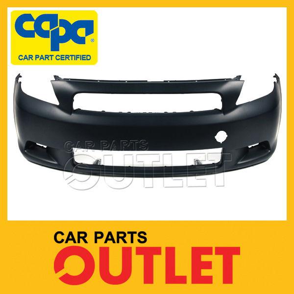 2005-2010 scion tc front bumper primed black plastic cover w/o tow hook cvr capa