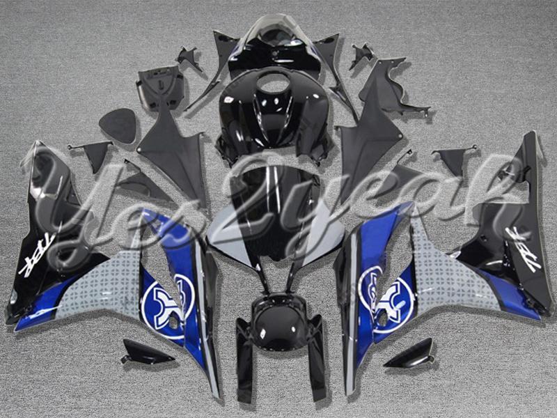 Injection molded fit 2007 2008 cbr600rr 07 08 blue black fairing zn813