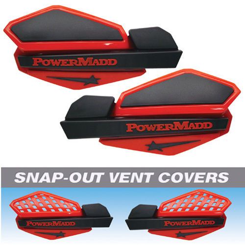 Powermadd star handguards with atv mounts polaris red/black **new old stock**