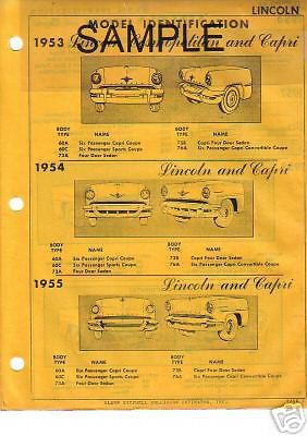 1958 lincoln 58 body part lists frame crash sheets $$